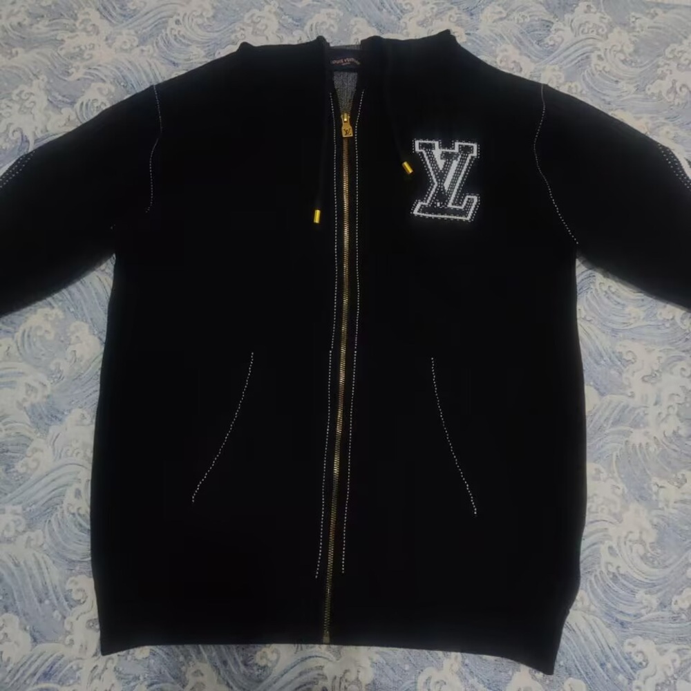 Louis Vuitton Black Zip-Up Hoodie